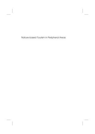 Cover image: Nature-Based Tourism in Peripheral Areas 1st edition 9781845410001