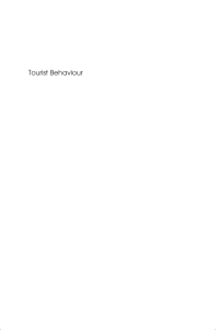 Cover image: Tourist Behaviour 1st edition 9781845410223