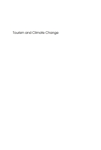 Imagen de portada: Tourism and Climate Change 1st edition 9781845410667