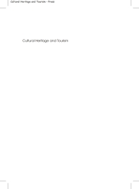 Cover image: Cultural Heritage and Tourism 1st edition 9781845411763