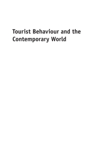 Cover image: Tourist Behaviour and the Contemporary World 1st edition 9781845412210
