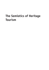 Cover image: The Semiotics of Heritage Tourism 1st edition 9781845414207