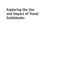 Cover image: Exploring the Use and Impact of Travel Guidebooks 1st edition 9781845415624