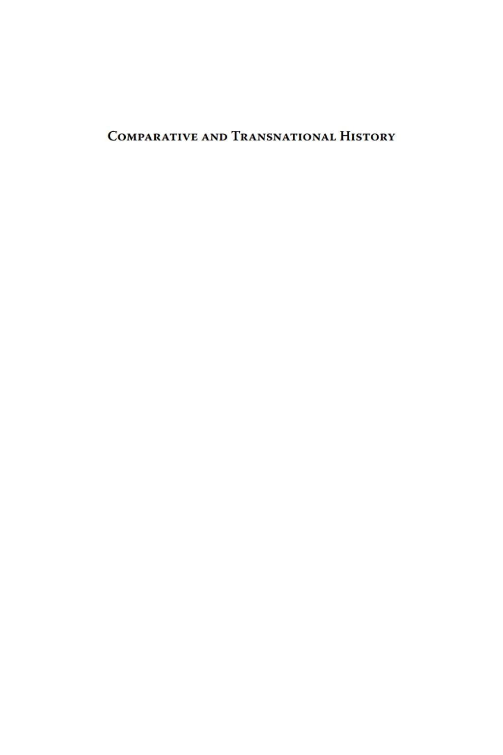 Comparative and Transnational History Central European Approaches and New Perspectives 1st Edition