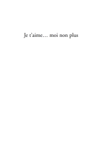 Cover image: Je T’Aime... Moi Non Plus 1st edition 9781845457495