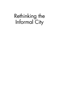 Cover image: Rethinking the Informal City 1st edition 9781845455828