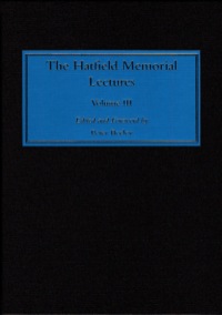 صورة الغلاف: The Hatfield Memorial Lectures 9781845691011