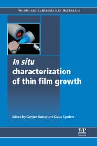 Cover image: In Situ Characterization of Thin Film Growth 9781845699345