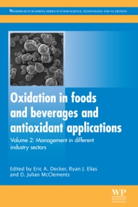 Cover image: Oxidation in Foods and Beverages and Antioxidant Applications: Management in Different Industry Sectors 9781845699833