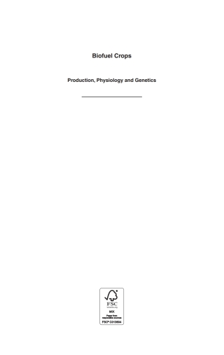 Imagen de portada: Biofuel Crops 9781845938857