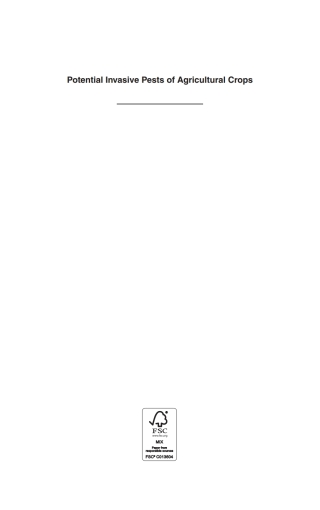 Cover image: Potential Invasive Pests of Agricultural Crops 9781845938291
