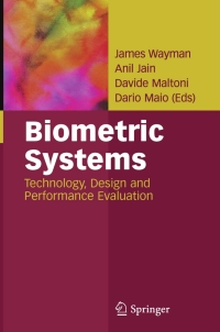 Imagen de portada: Biometric Systems 1st edition 9781852335960