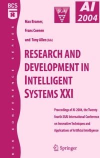 Cover image: Research and Development in Intelligent Systems XXI 1st edition 9781852339074