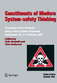 Imagen de portada: Constituents of Modern System-safety Thinking 1st edition 9781852339524