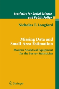Imagen de portada: Missing Data and Small-Area Estimation 9781852337605