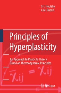 صورة الغلاف: Principles of Hyperplasticity 9781846282393
