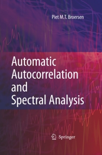 Cover image: Automatic Autocorrelation and Spectral Analysis 9781846283284