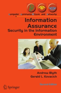Cover image: Information Assurance 2nd edition 9781846282669
