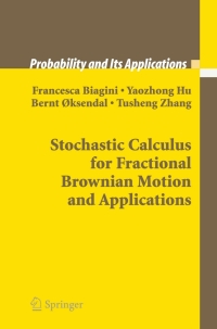 Cover image: Stochastic Calculus for Fractional Brownian Motion and Applications 9781852339968