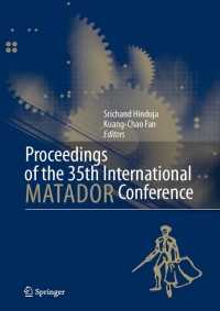 Imagen de portada: Proceedings of the 35th International MATADOR Conference 1st edition 9781846289873