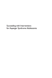 Imagen de portada: Succeeding with Interventions for Asperger Syndrome Adolescents 9781843103226