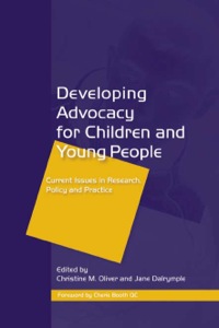 Cover image: Developing Advocacy for Children and Young People 9781843105961