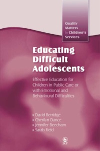 Omslagafbeelding: Educating Difficult Adolescents 9781843106814
