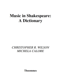 Cover image: Music in Shakespeare 1st edition 9781472520319