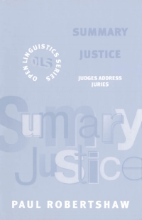 Imagen de portada: Summary Justice 1st edition 9780304337019