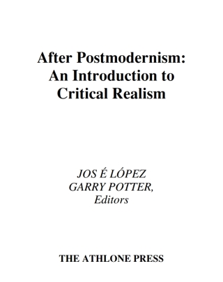 Imagen de portada: After Postmodernism 1st edition 9780485004212
