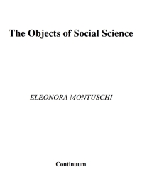 Cover image: Objects of Social Science 1st edition 9780826466358