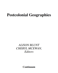Imagen de portada: Postcolonial Geographies 1st edition 9780826460820