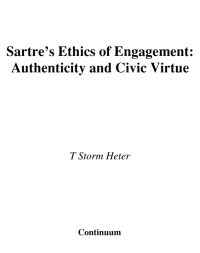 Cover image: Sartre's Ethics of Engagement 1st edition 9780826426031