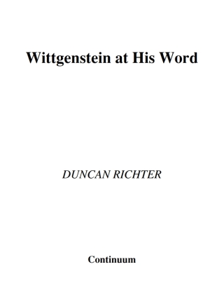 Cover image: Wittgenstein at His Word 1st edition 9780826474735