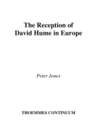 Titelbild: The Reception of David Hume In Europe 1st edition 9781441102423