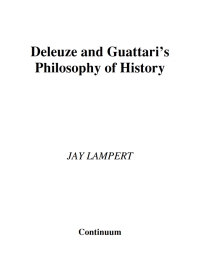 Cover image: Deleuze and Guattari's Philosophy of History 1st edition 9781441152954