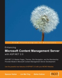 Cover image: Enhancing Microsoft Content Management Server with ASP.NET 2.0 1st edition 9781904811527