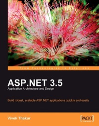 Cover image: ASP.NET 3.5 Application Architecture and Design 1st edition 9781847195500