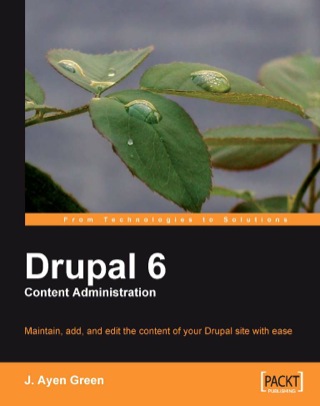 Imagen de portada: Drupal 6 Content Administration 1st edition 9781847198563