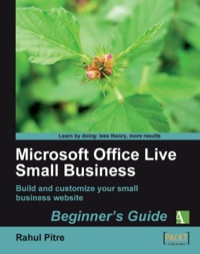 Imagen de portada: Microsoft Office Live Small Business: Beginner’s Guide 1st edition 9781847198747