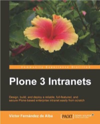 Cover image: Plone 3 Intranets 1st edition 9781847199089
