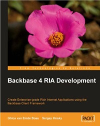 صورة الغلاف: Backbase 4 RIA Development 1st edition 9781847199126
