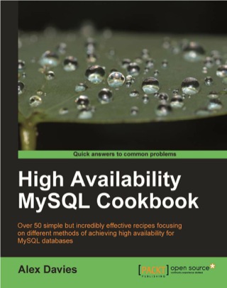 صورة الغلاف: High Availability MySQL Cookbook 1st edition 9781847199942