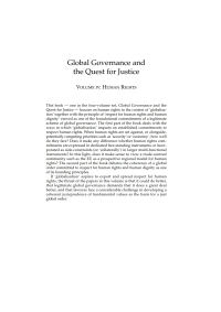 Cover image: Global Governance and the Quest for Justice - Volume IV 1st edition 9781841134093