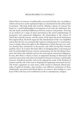 Cover image: From Promise to Contract 1st edition 9781841134949