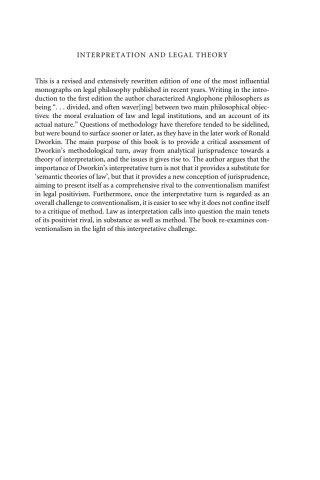 Cover image: Interpretation and Legal Theory 1st edition 9781841134246