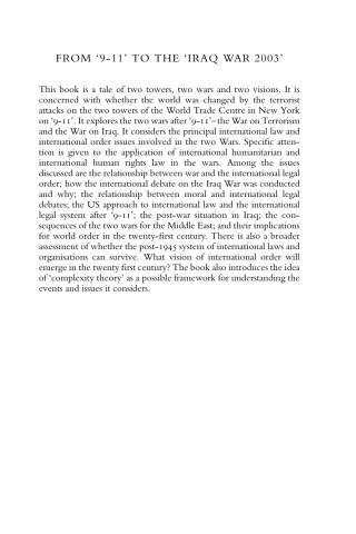 Titelbild: From '9-11' to the 'Iraq War 2003' 1st edition 9781841134963
