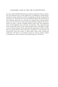 Titelbild: Landmark Cases in the Law of Restitution 1st edition 9781509905065