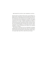 Titelbild: Restorative Justice and Criminal Justice 1st edition 9781841135182