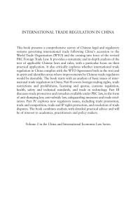 Titelbild: International Trade Regulation in China 1st edition 9781841133935